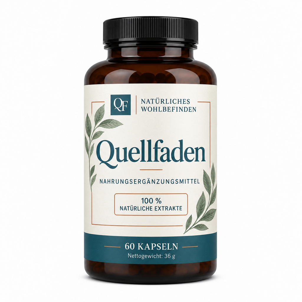 Quellfaden – Produktverpackung in einer Studioaufnahme